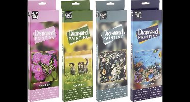 Diamond Painting Volwassenen Pakket - 4 varianten - Formaat 30 x 40 CM - Diamond painting Vlinder - Diamond Painting Vis