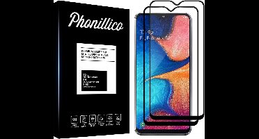 Screenprotector voor Samsung Galaxy A20E - 2 stuks Beschermglas van glas Transparante glazen schermbeschermfolie met zwarte randen