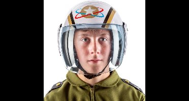 Carnaval verkleed thema Astronauten helm - met klapvizier - multi - voor kinderen