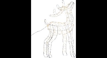 Countryfield rendier met licht - 4 x 30 x 53 cm -200 led lampjes- verlichte figuren