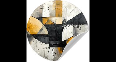 WallCircle® - Behangcirkel 30x30 cm - Muurstickers Abstract - Kunst - Geometrisch - Aesthetic - Muurcirkel woonkamer - Wandcirkel slaapkamer - Kamer decoratie zelfklevend - Muurdecoratie accessoires