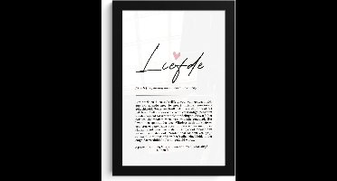 PosterMonkey - Poster - Woordenboek - Liefde - Cadeau voor man - Cadeau voor vrouw - Wanddecoratie - Woonkamer - Kantoor - 20x30 cm