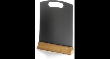 HENDI Tafel krijtbord met houten voet – set van 2 – 150x50x x(H)230mm – zwart