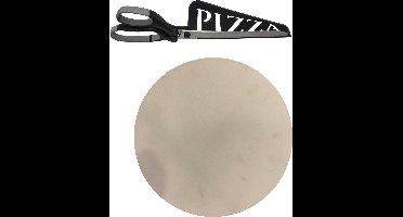 Keramische pizzasteen voor de barbecue/oven 36 cm - Met zwarte pizzaschaar 30cm - BBQ/oven - Pizzaplaat/pizzaplaten
