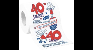 Paper dreams Toiletpapier 40 jaar vrouw - Grappige tekst verjaardag cadeau