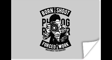 Poster Fototoestel - Lens - Vintage - 30x20 cm - Vaderdag cadeau - Geschenk - Cadeautje voor hem - Tip - Mannen