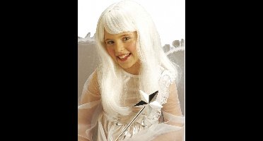 Engel pruik wit kind