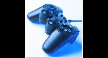 Muismat XXL 50x50 cm - Bureau onderlegger - Bureau mat Gamen - Controller - Blauw - Bureaumat - Gaming mousepad xl - Bureaulegger groot - Computer deskmat - Geschikt voor Gaming Muis en Gaming PC set-up