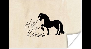 Poster Quotes - Hold your horses - Paarden - Spreuken - 30x20 cm