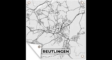 Tuinposters Kaart - Plattegrond - Stadskaart - Duitsland - Reutlingen - 50x50 cm - Tuindoek