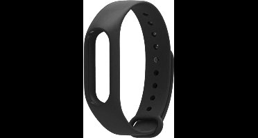 Siliconen bandje - geschikt voor Xiaomi Mi Band 2 - zwart