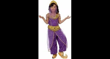 Arabische prinses Hafida carnaval verkleedkleding kostuum - meisjes - paars - 1001 nacht 128