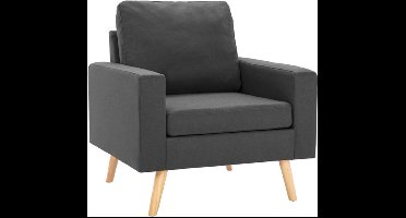vidaXL - Fauteuil - stof - donkergrijs