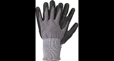 Grijze/zwarte nylon werkhandschoenen met nitril coating - Werkhandschoenen - Klusartikelen - Tuinartikelen M