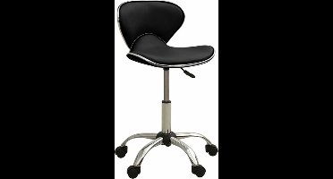 vidaXL - Salonkruk - kunstleer - zwart