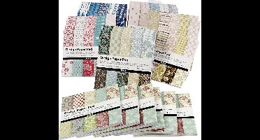 Design Papierblok - Diverse Kleuren - 15,2x15,2 cm - 120 grams - Creotime - 6x10 stuks