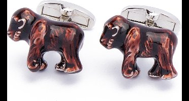 Manchetknopen - Gorilla Aap Bruin en Rood