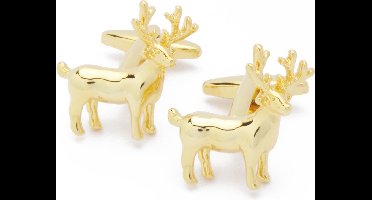 Manchetknopen - Rendier Eland Deer Hert Goud