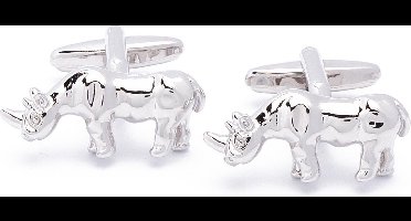 Manchetknopen - Neushoorn Zilverkleurig