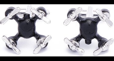 Manchetknopen - Drone Vliegtuig Zwart