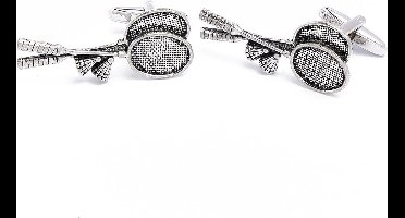 Manchetknopen - Badminton Racket en Shuttle UK Made