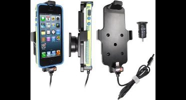 Brodit actieve houder met autolader/USB kabel voor Apple iPhone 5 - met skin