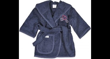 Funnies Badjas Hartjes Junior Katoen Navy 0-12 Maanden