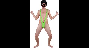 Vegaoo - Fluo groene mankini voor mannen