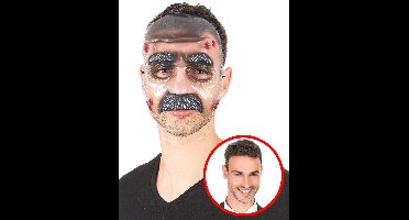 Vegaoo - Doorzichtig masker met snor voor volwassenen