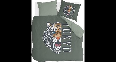 Byrklund Dekbedovertrek Tokyo Tiger - 200x220 - 100% Katoen - Groen