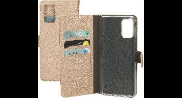 Mobiparts hoesje geschikt voor Samsung Galaxy S20 Plus - Saffiano Wallet/Portemonnee hoesje - Magneet Sluiting - 3 Opbergvakken - Koper
