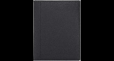 Leren schrijfmap A4 met schrijfmap - Zwart