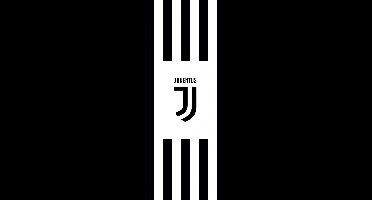 Carbotex Badlaken Juventus 70 X 140 Cm Katoen Zwart/wit