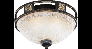 Trio Leuchten Quinta - Plafondlamp - 2 lichts - Ø 330 mm - Roestbruin