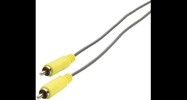 SpeaKa Professional Digitale cinch Digitale audio Aansluitkabel [1x Cinch-stekker - 1x Cinch-stekker] 3.00 m Geel, Grij