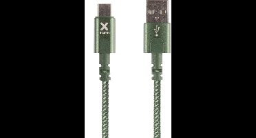 Xtorm Original 60W Gevlochten USB naar USB-C Kabel 1 Meter Groen