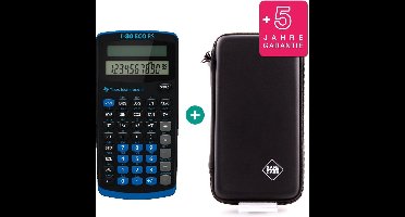 TI-30 ECO RS incl. WYNGS Beschermhoes Zwart - Wetenschappelijke Rekenmachine - Basis Pakket