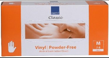 Abena Vinyl-Handschoenen Classic - 100 stuks - poedervrij - Maat M - transparant