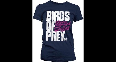 DC Comics Harley Quinn Dames Tshirt -S- Birds Of Prey - Logo Blauw