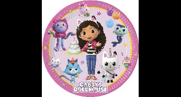 Vegaoo - 8 Gabby's Poppenhuis borden 23 cm