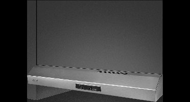 Smeg KTE90E2 Afzuigkap Onderbouw Roestvrijstaal 282 m³/uur D