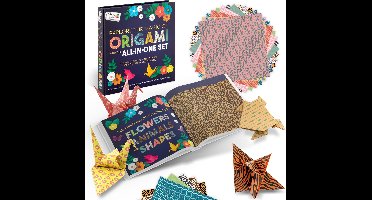Origami Papier Boek Professioneel 140pcs - Origami boeken 16 x 16 CM - Vouwvoorbeelden van Dieren, Bloemen en Vormen - Knutselen Voor Kinderen en Volwassenen - Origami vouwen