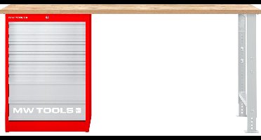 Modulaire werkbank Rubberwood met ladekast 8L 2000 mm MW Tools MOD20LP8R