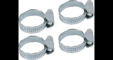 Talen Tools Slangklemmen - 4x - verzinkt staal - 16-25mm - slangen vastzetten/afklemmen