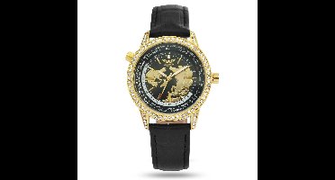 Aviator dames horloge vrouw met leren polsband AVW8633L03