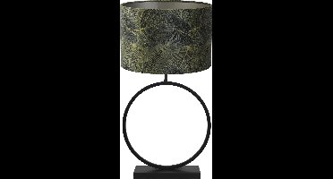 Light & Living Tafellamp Liva/Amazone - Zwart/Groen - Ø40x78,5cm - Tafellamp met kap