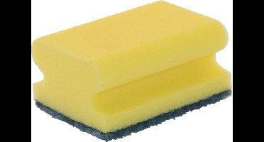 Schuurspons met greep geel / groen ca. 9