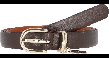 JOOP! Leren Riem 2,0 CM Women's Belt With Pendant W70 D`Brown Donkerbruin