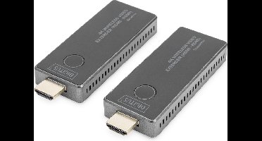Digitus DS-55323 Draadloze HDMI-set 30 m 3840 x 2160 Pixel Geïntegreerde LED-weergave, Mobiele variant