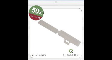 Quadrios 23CA251 23CA251 Kabelmarkeringdrager Montagemethode: Kabelbinder Markeringsvlak: 9.5 x 41 mm Transparant Aanta